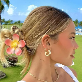Candy Color Floral Large Claw Clips (1 pc)